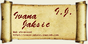 Ivana Jakšić vizit kartica